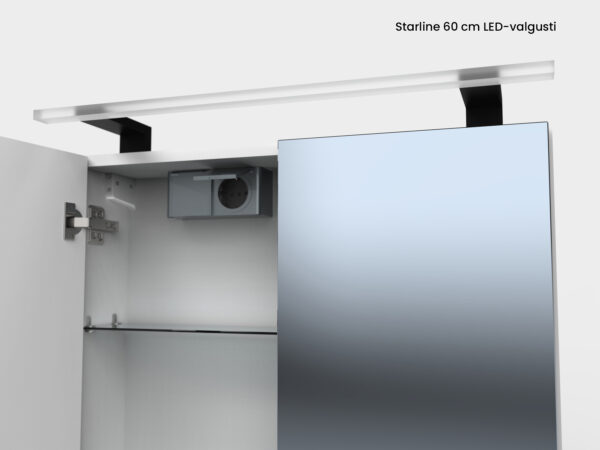 LED-valgusti Starline 60 cm kroom/must - Image 4