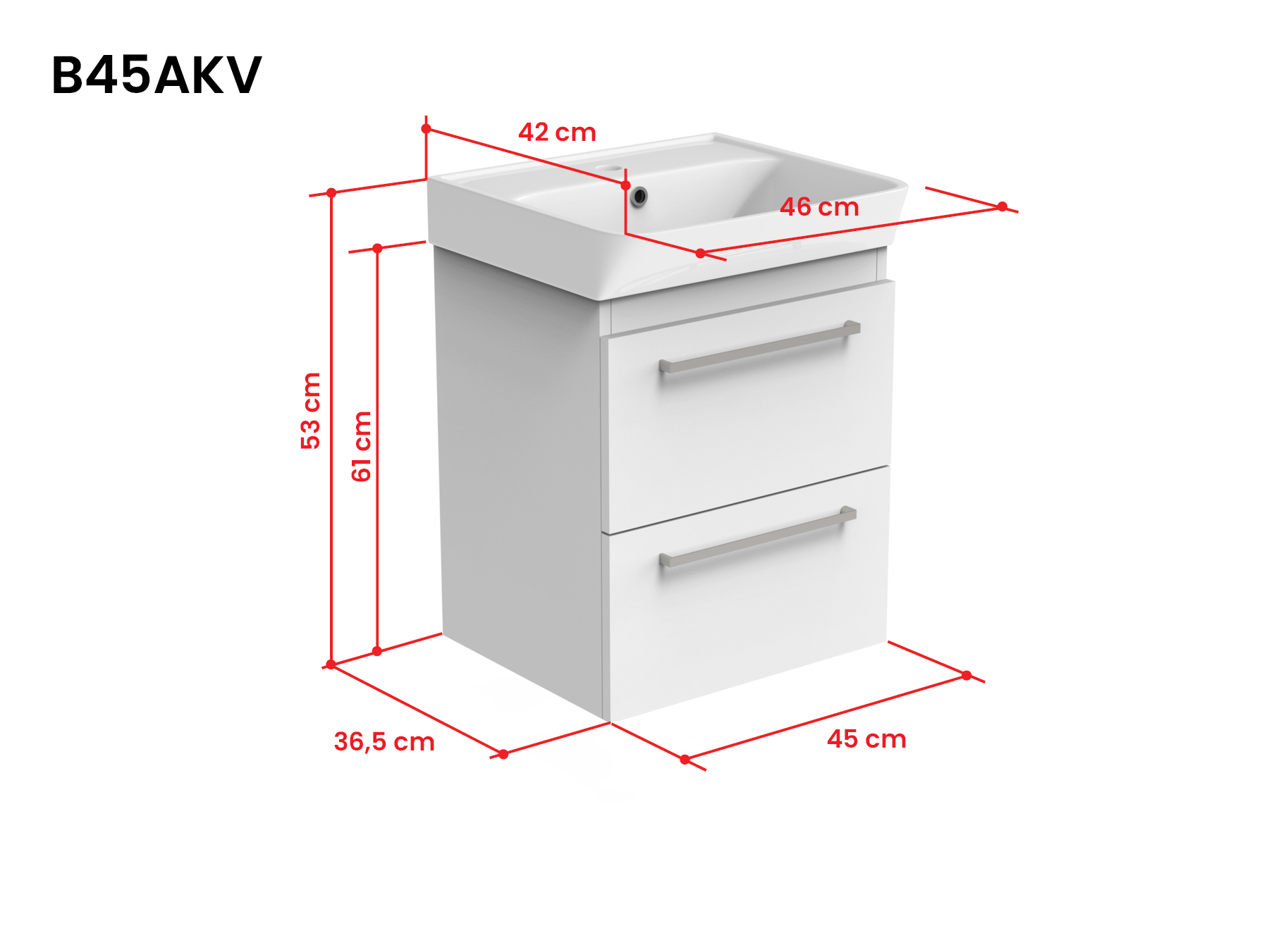 Bianco valamukapp sahtlitega B45AKV mõõdupilt