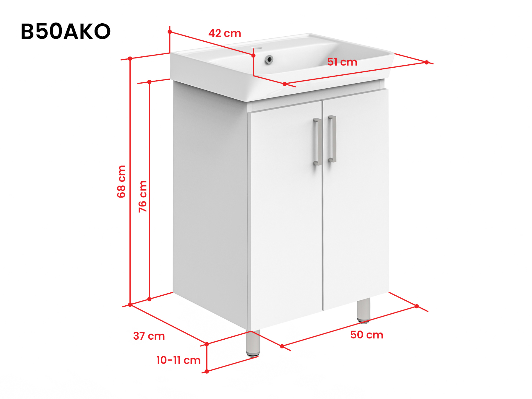 Bianco valamukapp ustega B50AKO mõõdupilt