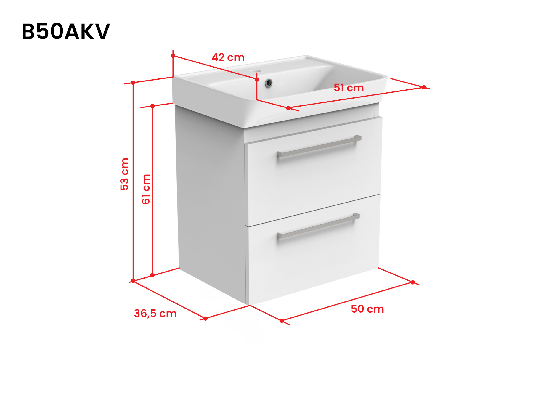 Bianco valamukapp sahtlitega B50AKV mõõdupilt