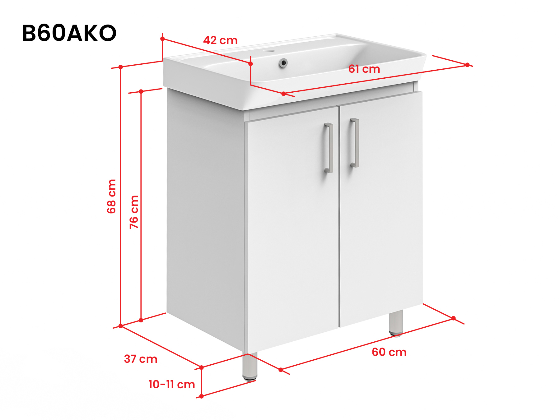 Bianco valamukapp ustega B60AKO mõõdupilt