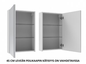 Bianco peilikaappi yhdellä ovella
