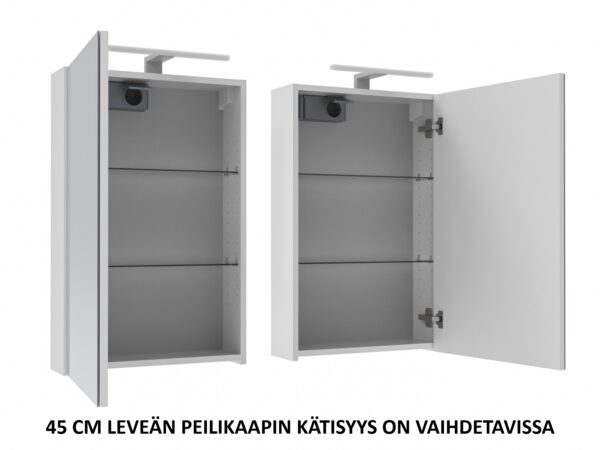 Bianco 45 cm valaisimella, ovi auki