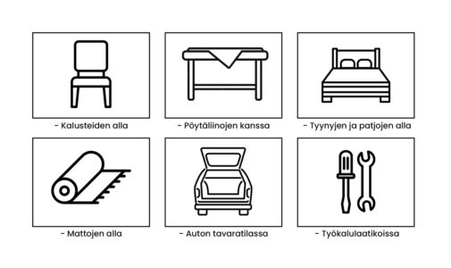 liukuestematto ruudukuvio