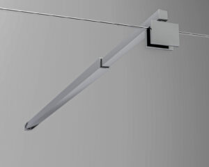 Fikseeritud dušisein - KROOMITUD profiil, MATTVALGE klaas, laius 80-100 cm, KL4-KL6